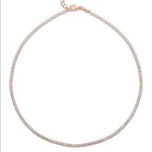 Sphera Milano 18k Gold CZ Tennis Choker Necklace NWT